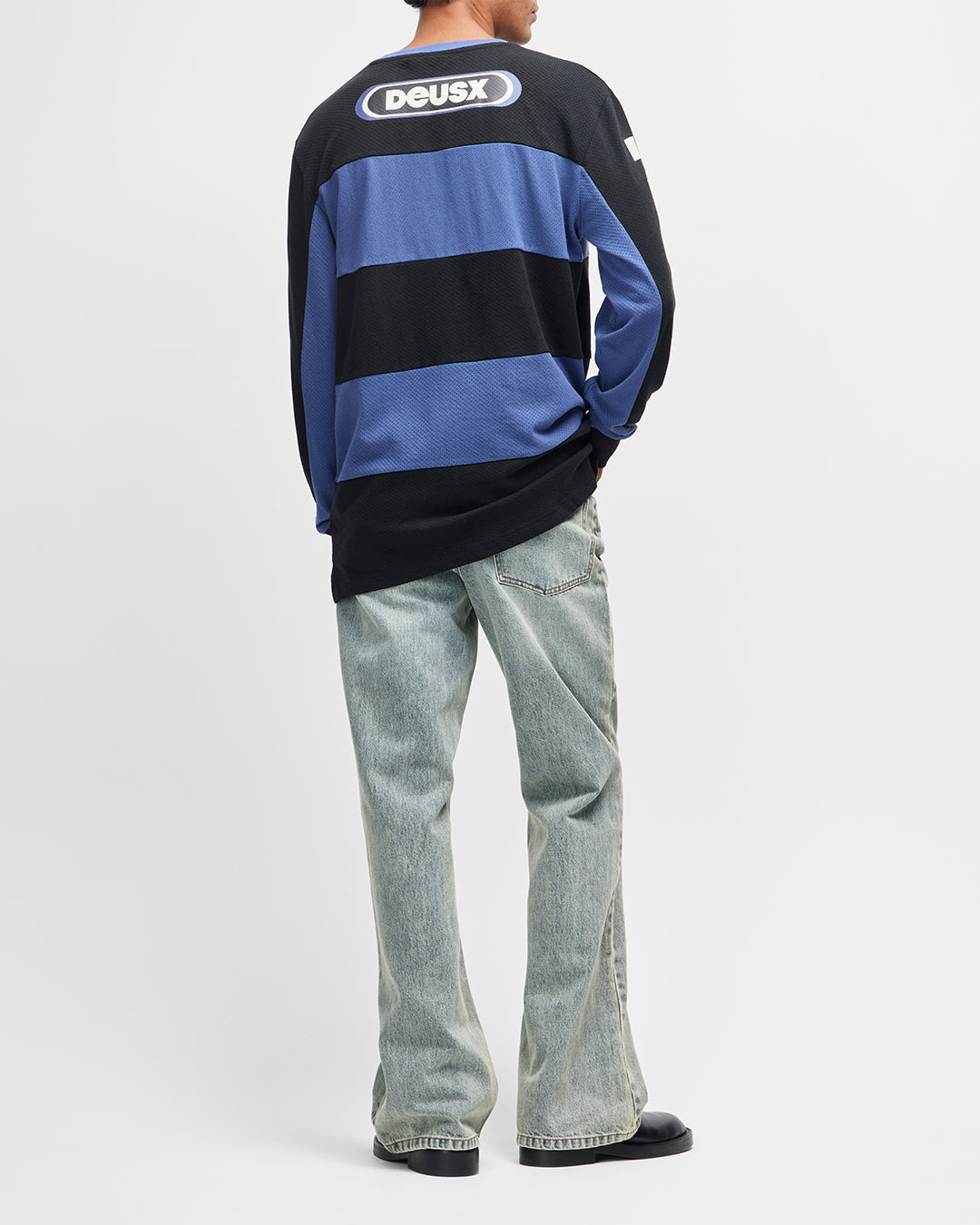DEUS EX MACHINA VILANDER MOTO JERSEY - MECHANIC BLUE COMBO