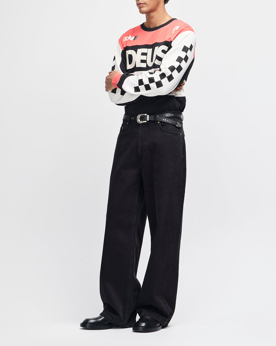 DEUS EX MACHINA VILANDER MOTO JERSEY - VALIANT RED COMBO