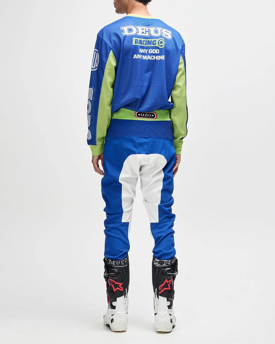 DEUS EX MACHINA STEP OUT MOTO JERSEY - BLUE