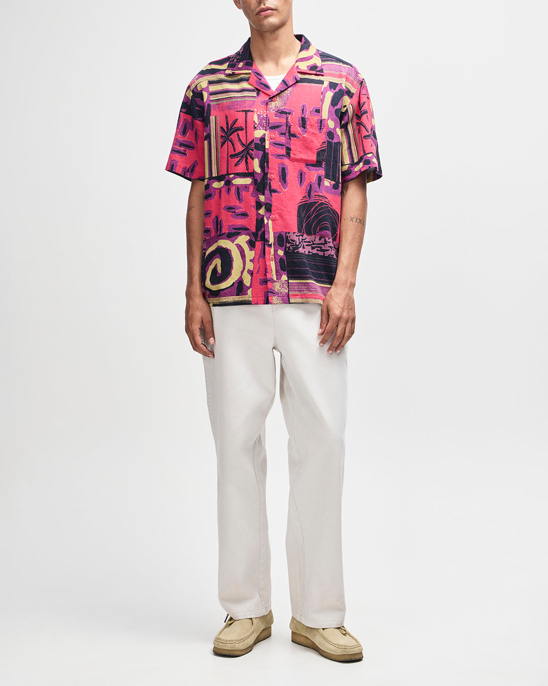 DEUS EX MACHINA Freamon Shirt - Melon Red