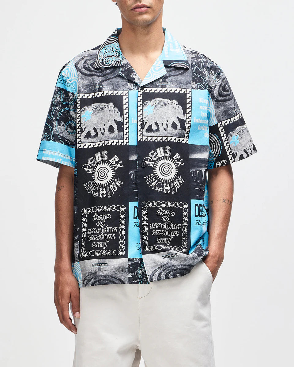DEUS EX MACHINA WASHED AWAY SHIRT - CAVIAR