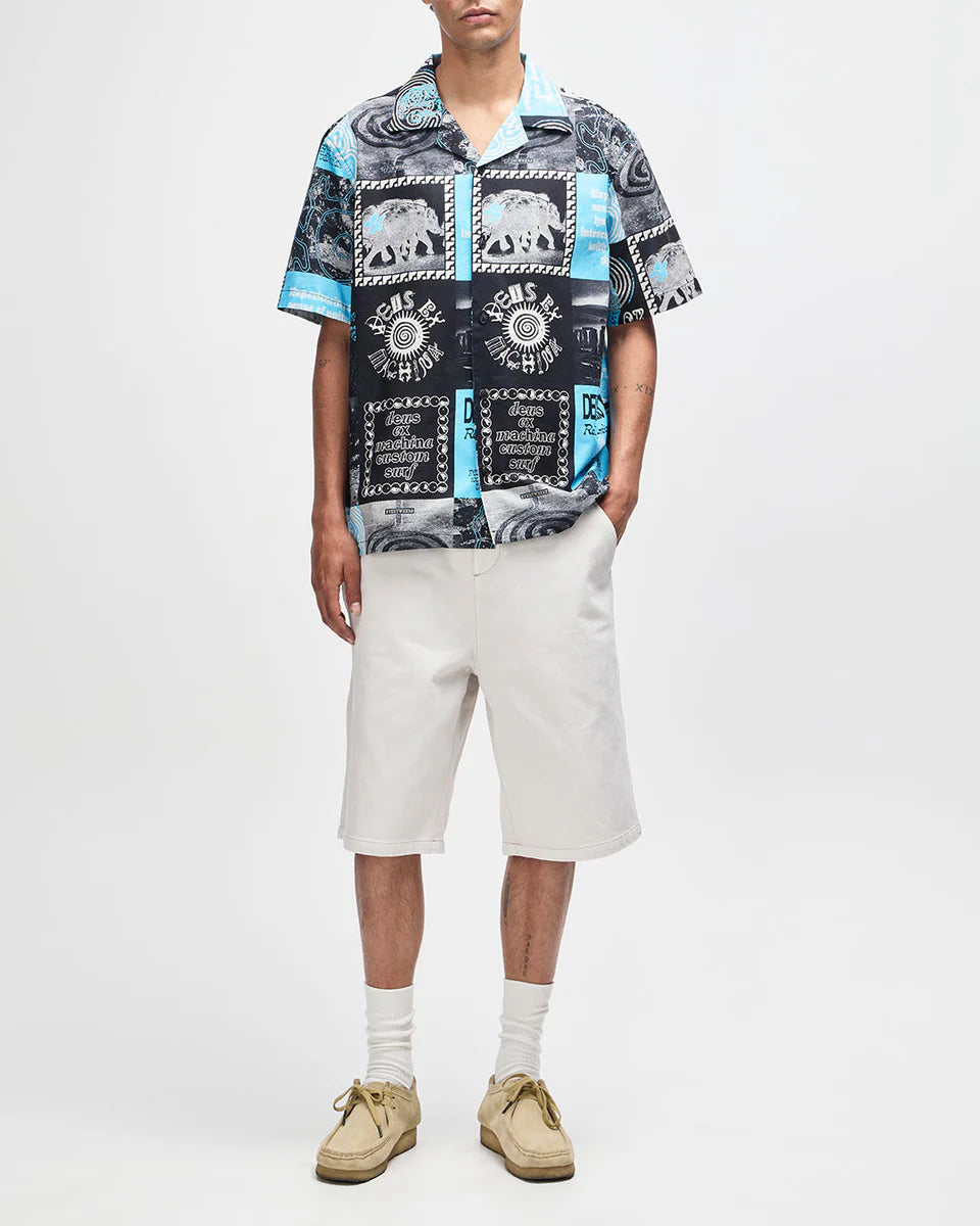 DEUS EX MACHINA WASHED AWAY SHIRT - CAVIAR