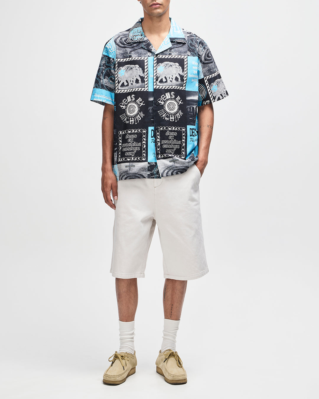DEUS EX MACHINA Washed Away Shirt - Caviar