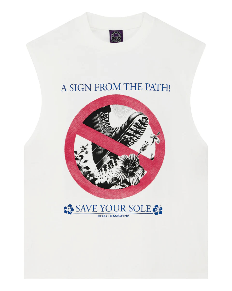 DEUS EX MACHINA SAVE YOUR SOLE MUSCLE - VINTAGE WHITE