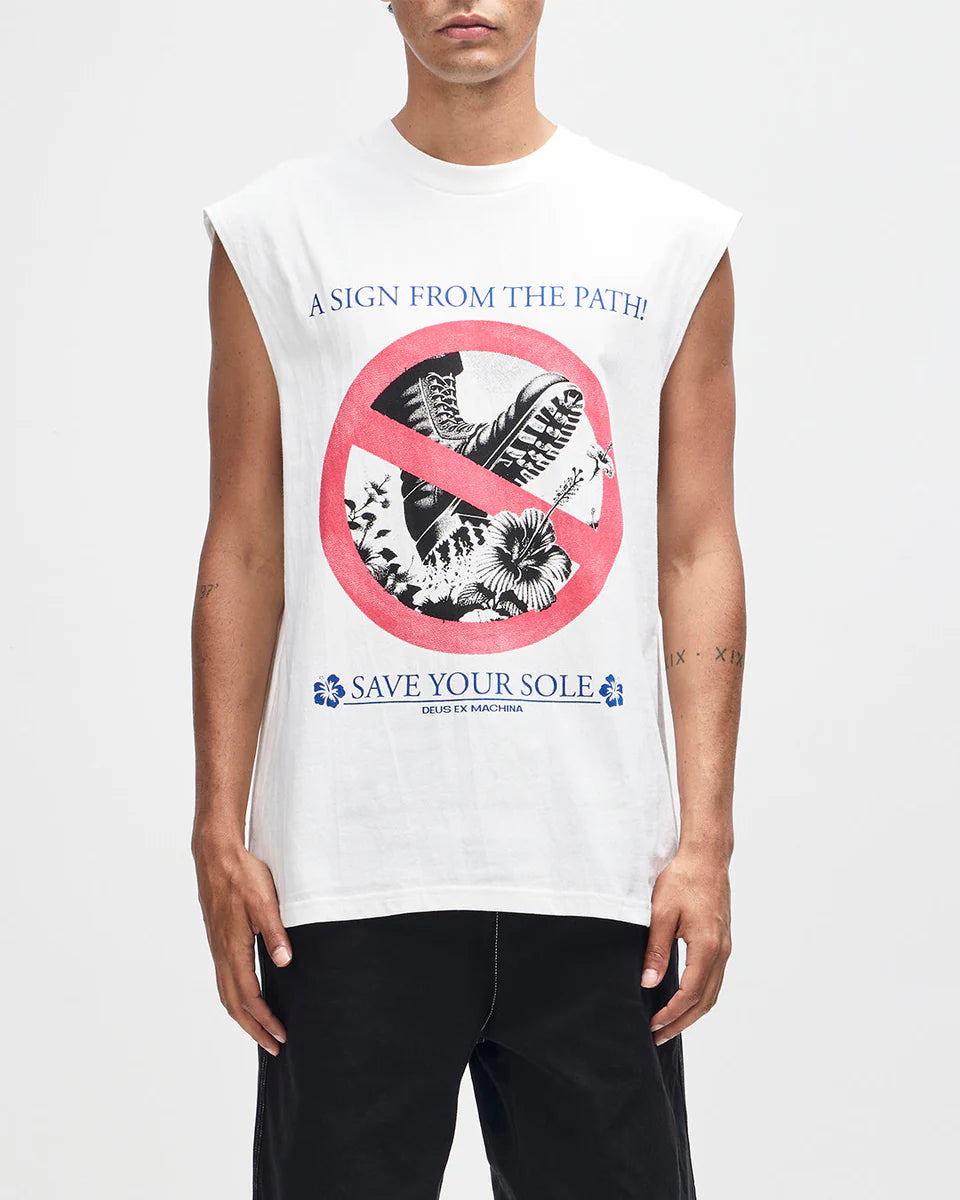 DEUS EX MACHINA SAVE YOUR SOLE MUSCLE - VINTAGE WHITE