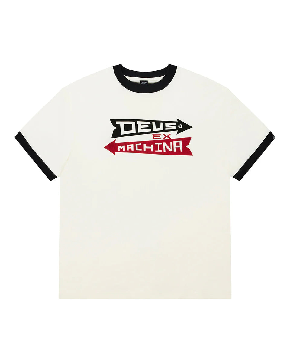 DEUS EX MACHINA ARROWS RINGER TEE - PRISTINE WHITE