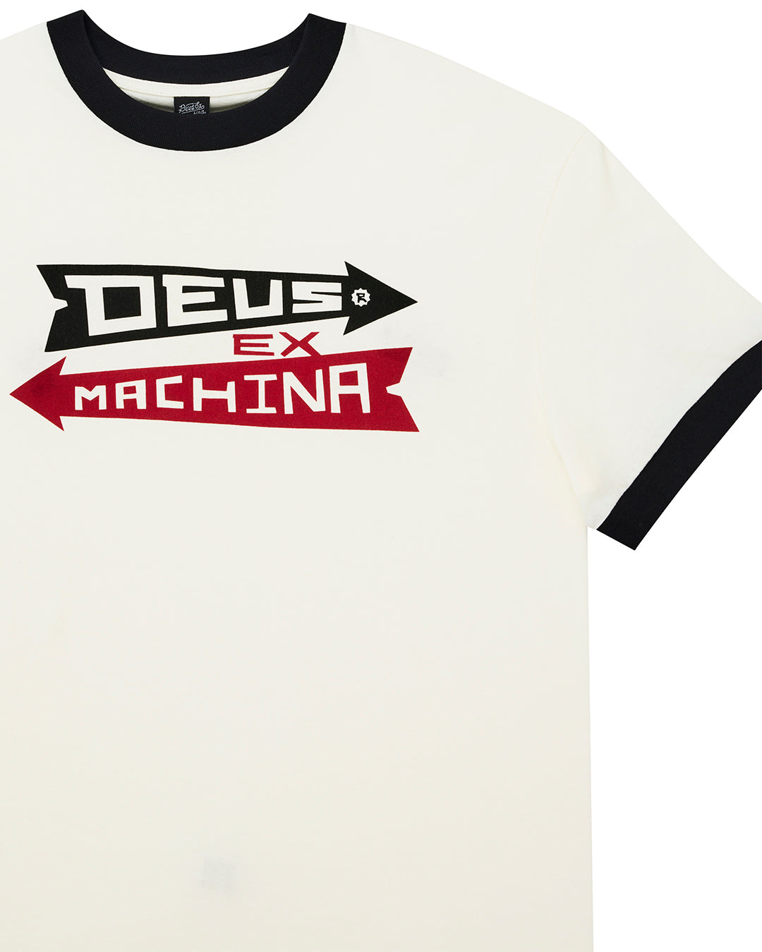 DEUS EX MACHINA Arrows Ringer Tee - Pristine White