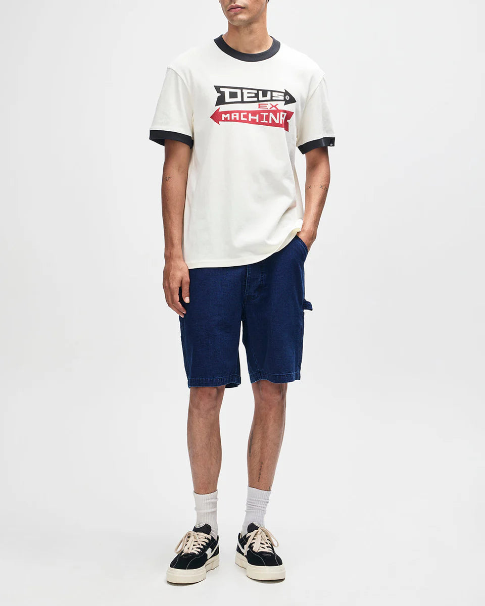 DEUS EX MACHINA ARROWS RINGER TEE - PRISTINE WHITE