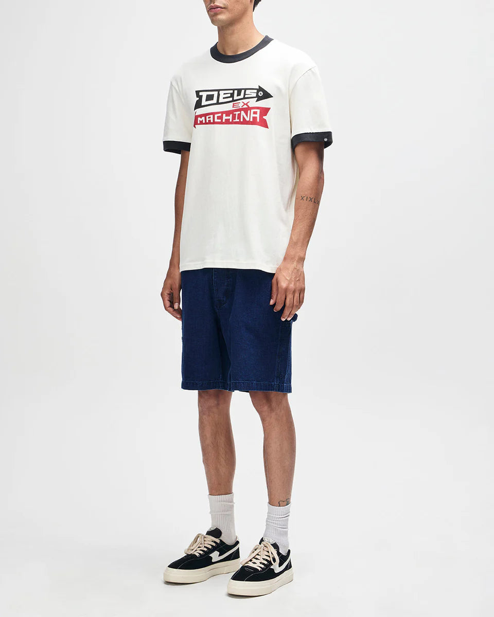 DEUS EX MACHINA ARROWS RINGER TEE - PRISTINE WHITE