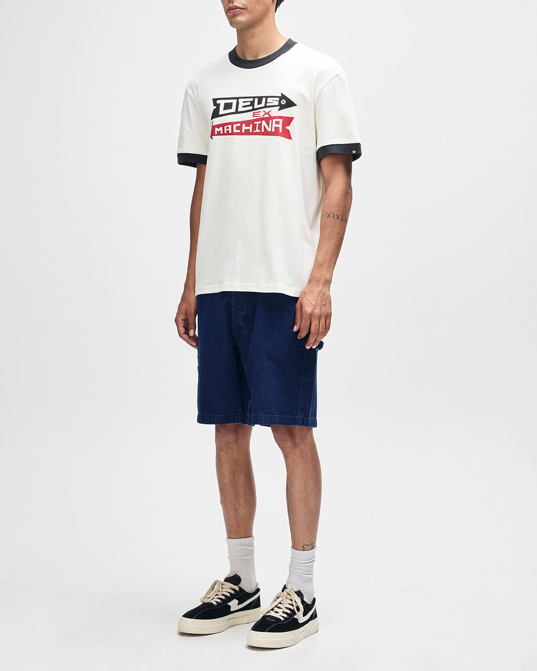 DEUS EX MACHINA Arrows Ringer Tee - Pristine White
