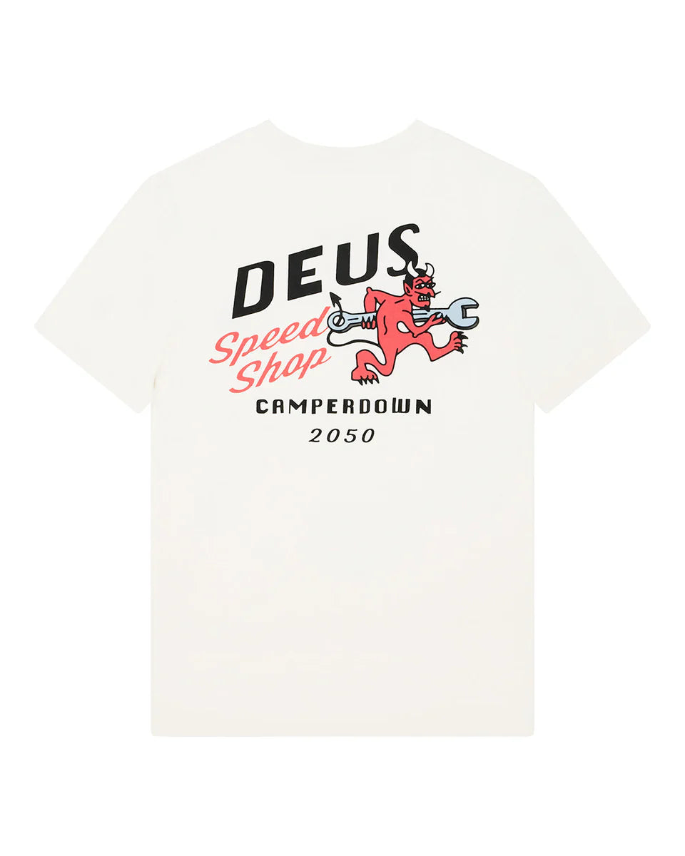 DEUS EX MACHINA DOGLEG TEE - DIRTY WHITE