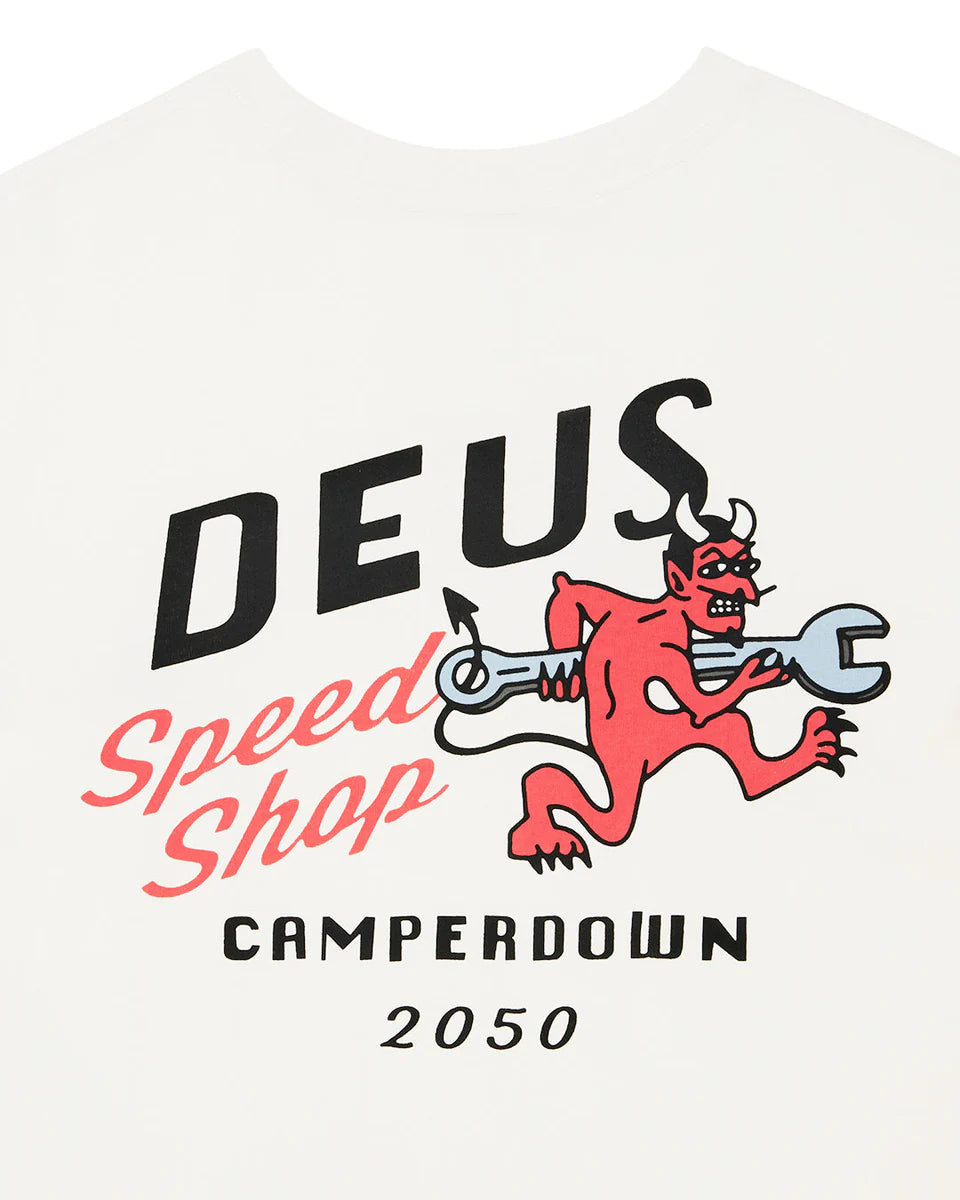 DEUS EX MACHINA DOGLEG TEE - DIRTY WHITE