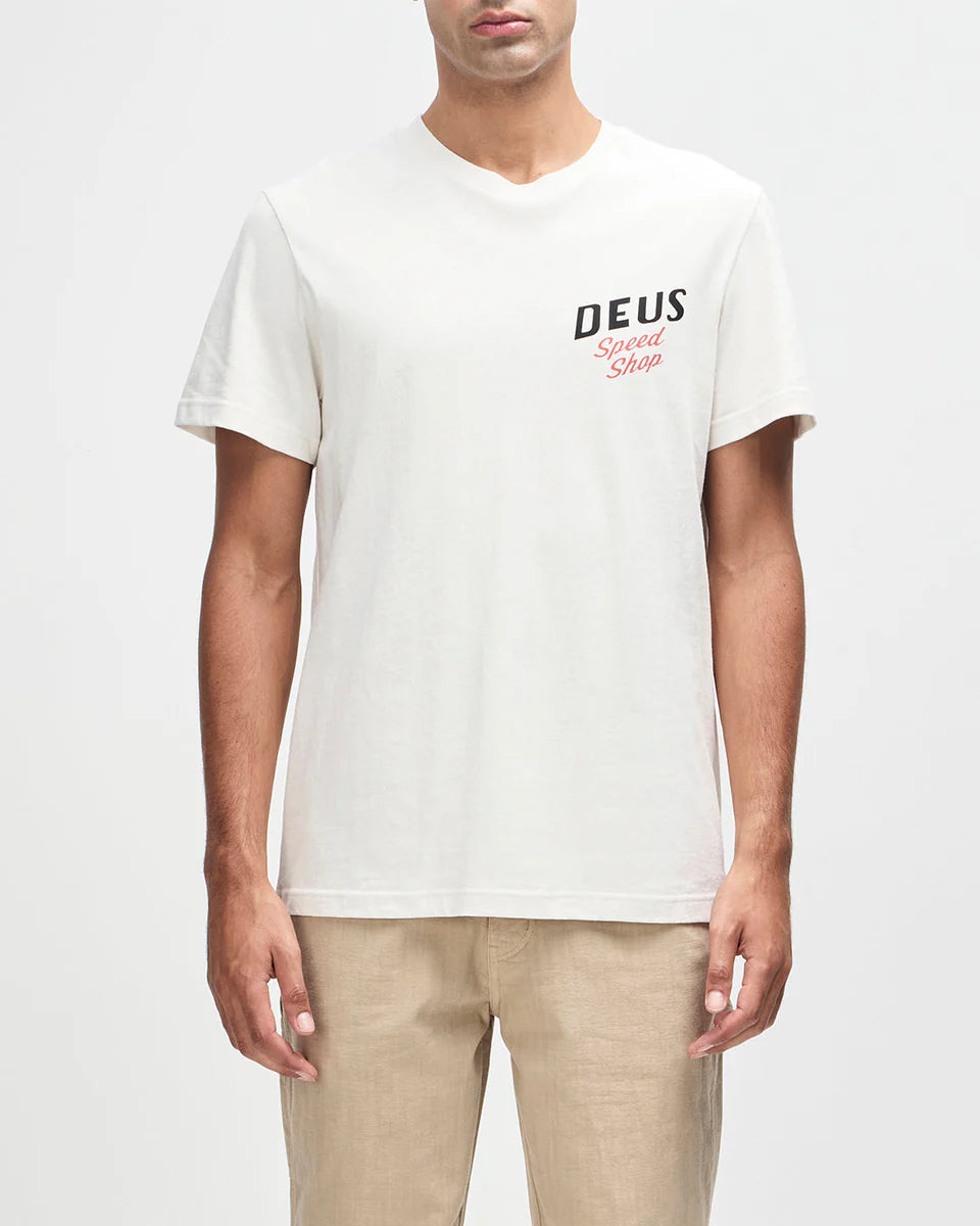DEUS EX MACHINA DOGLEG TEE - DIRTY WHITE