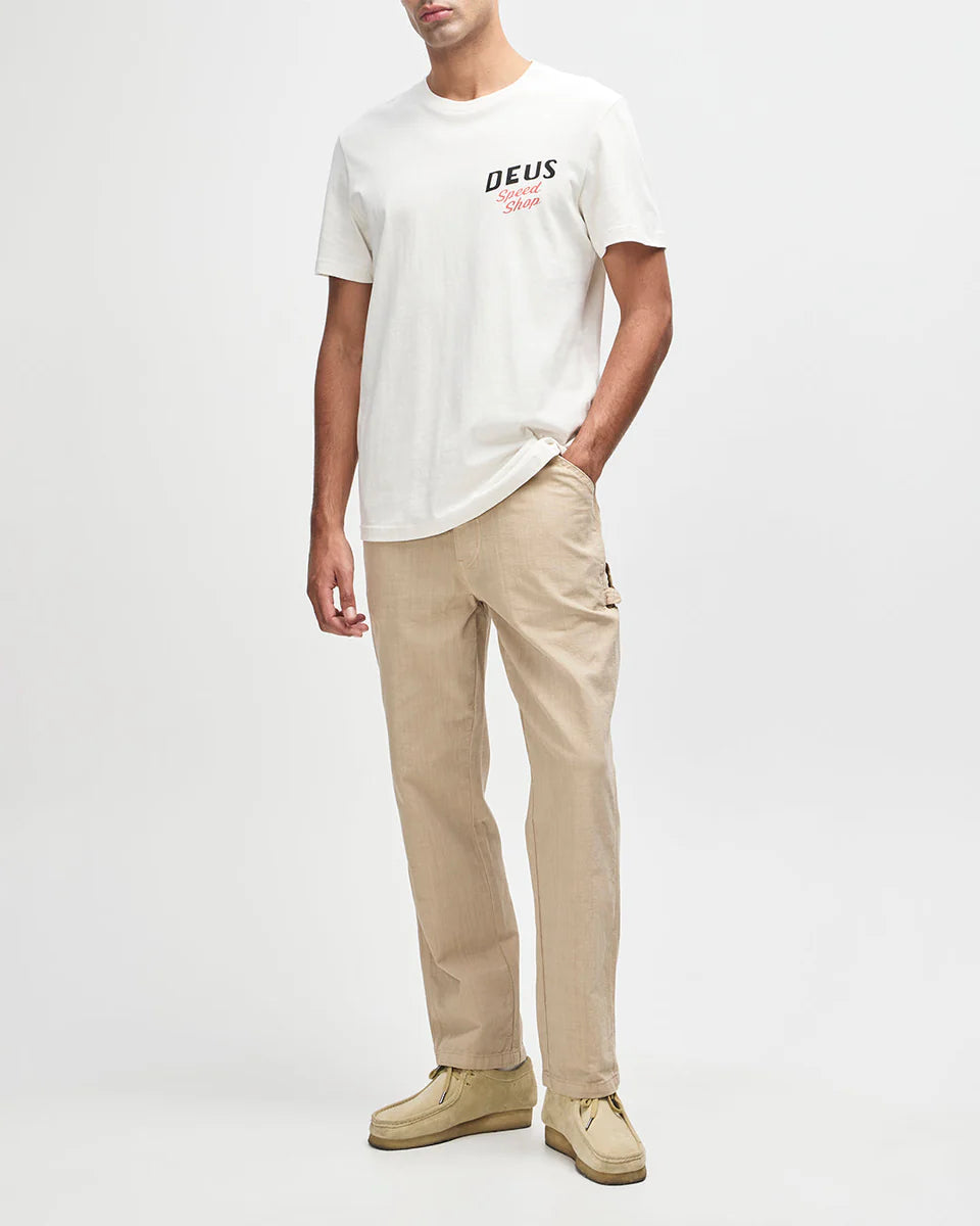 DEUS EX MACHINA DOGLEG TEE - DIRTY WHITE