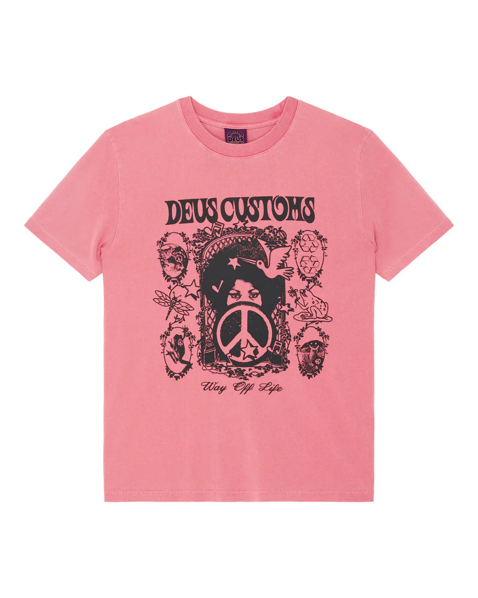 DEUS EX MACHINA MOTHER-EARTH TEE - MELON RED