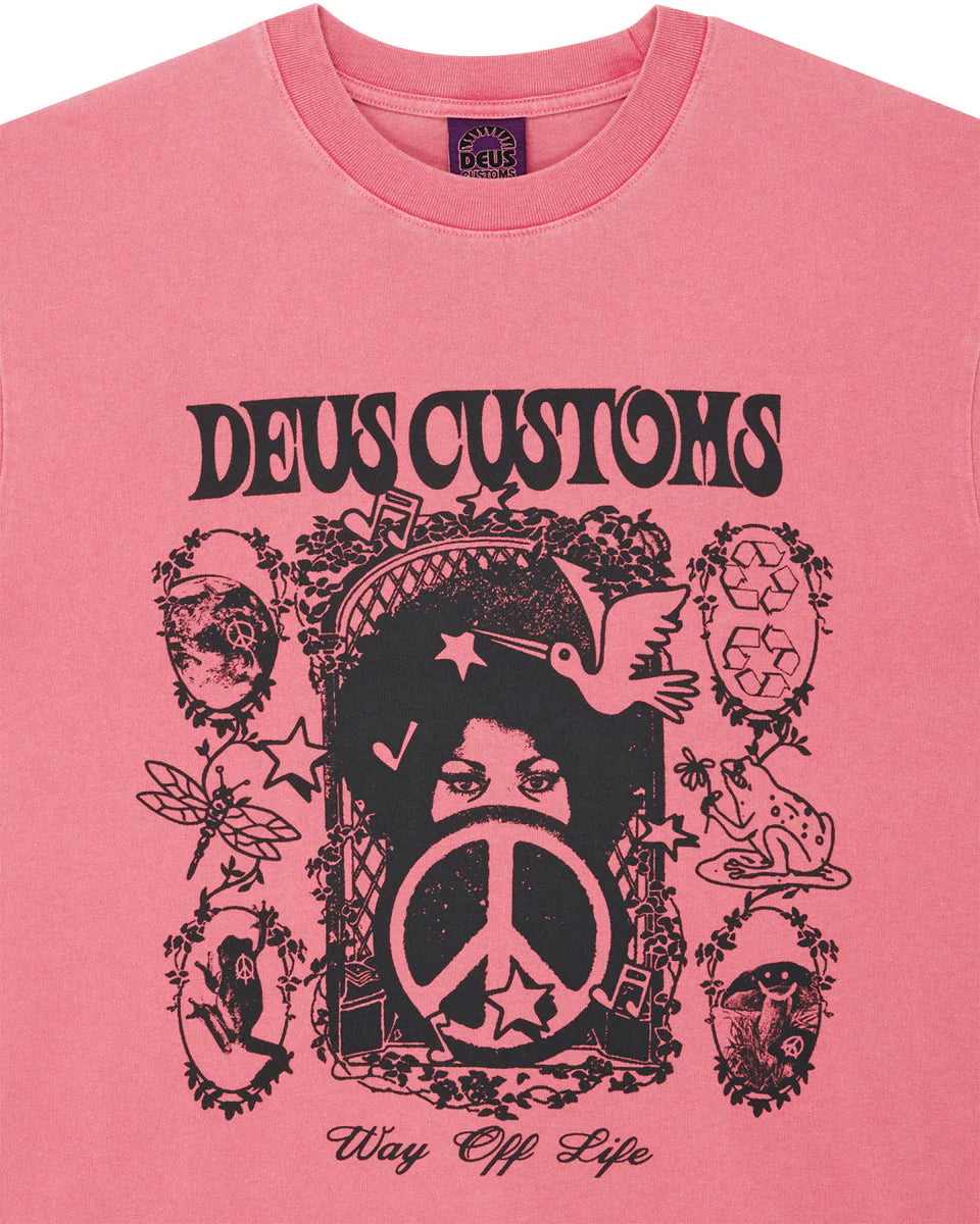 DEUS EX MACHINA MOTHER-EARTH TEE - MELON RED