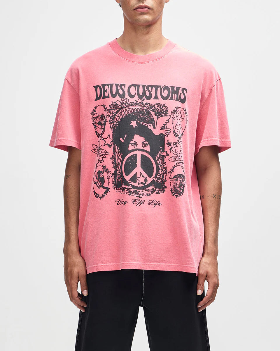 DEUS EX MACHINA MOTHER-EARTH TEE - MELON RED