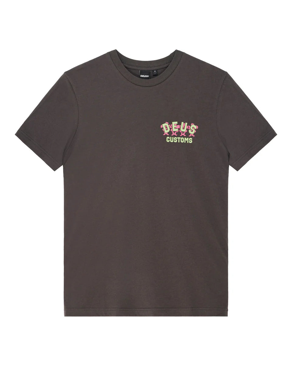 DEUS EX MACHINA FANCY PANSY TEE - ANTHRACITE