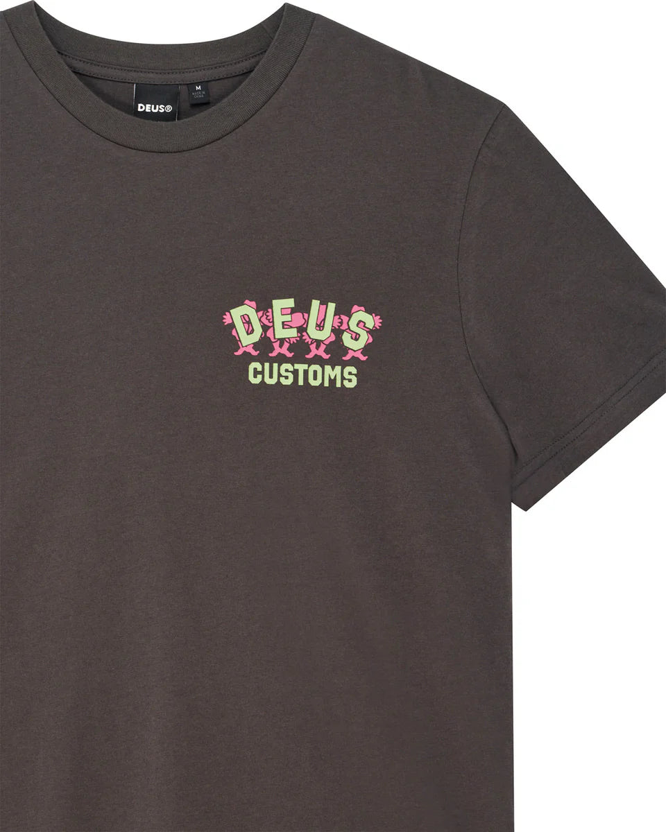DEUS EX MACHINA FANCY PANSY TEE - ANTHRACITE