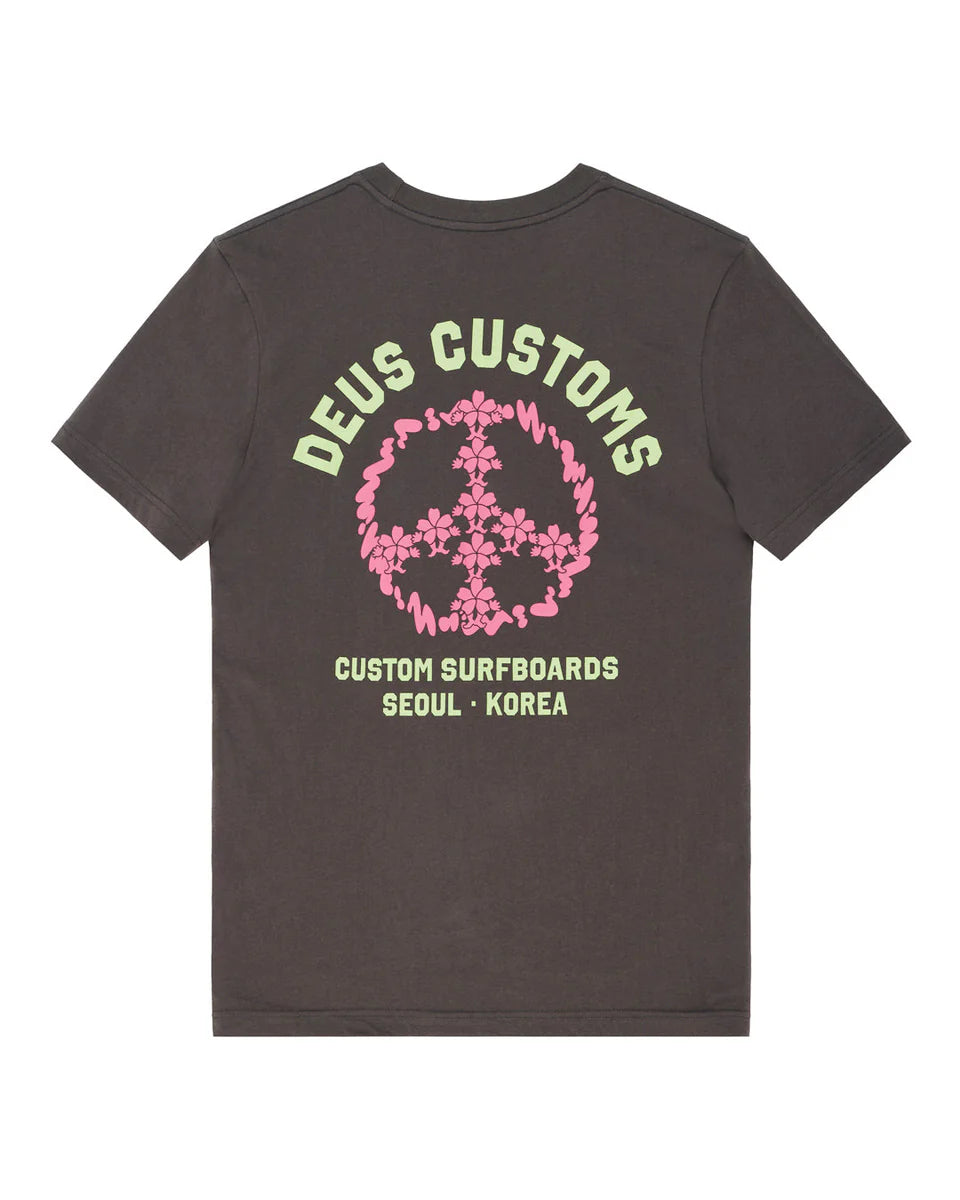 DEUS EX MACHINA FANCY PANSY TEE - ANTHRACITE