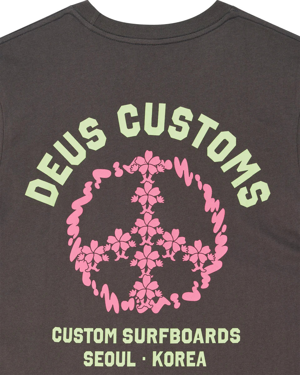 DEUS EX MACHINA FANCY PANSY TEE - ANTHRACITE
