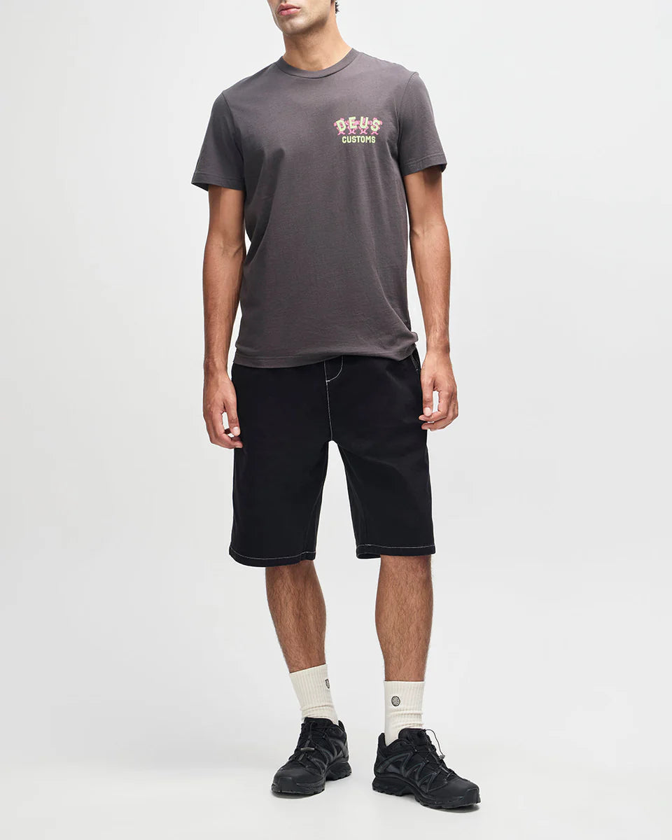 DEUS EX MACHINA FANCY PANSY TEE - ANTHRACITE