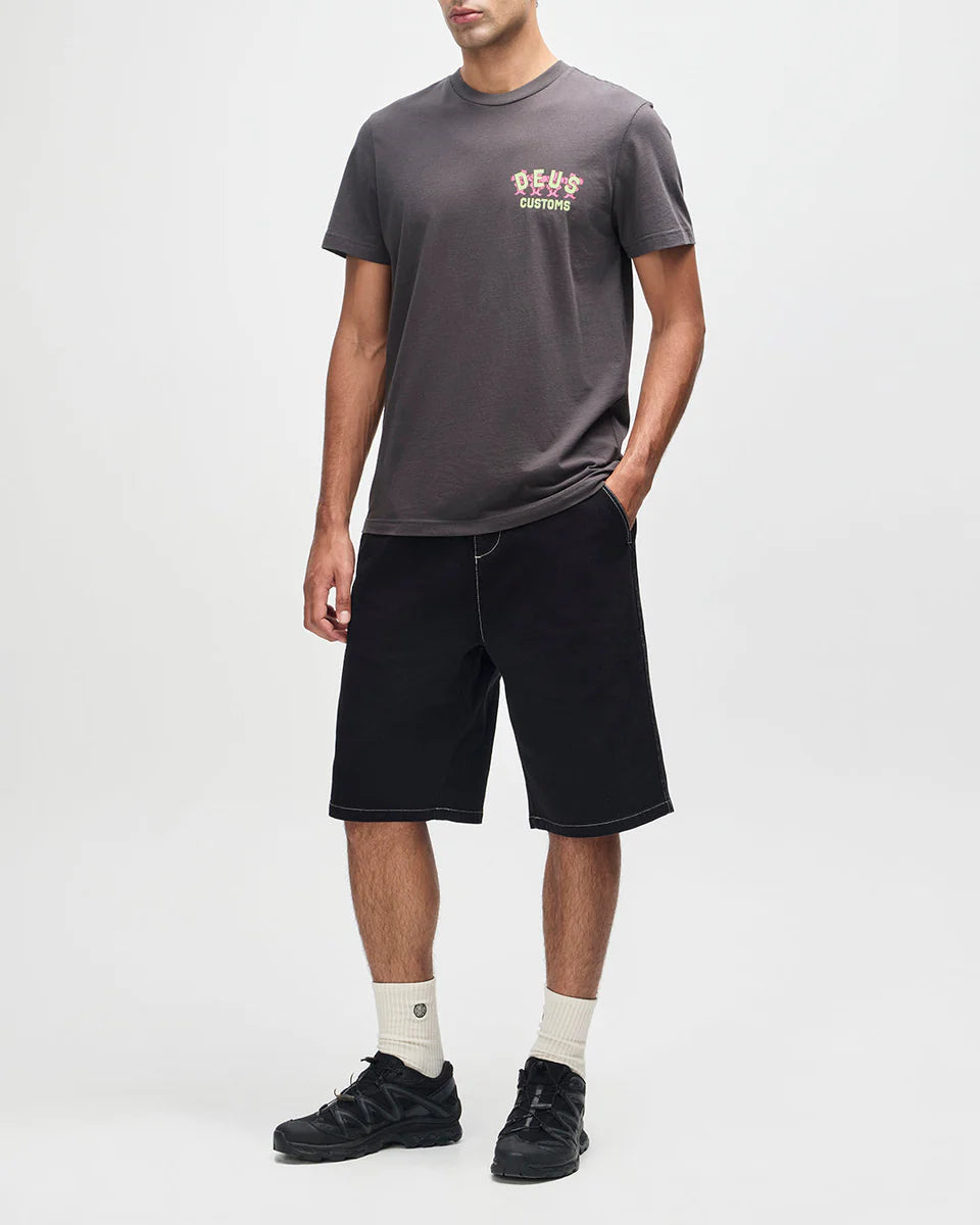 DEUS EX MACHINA FANCY PANSY TEE - ANTHRACITE