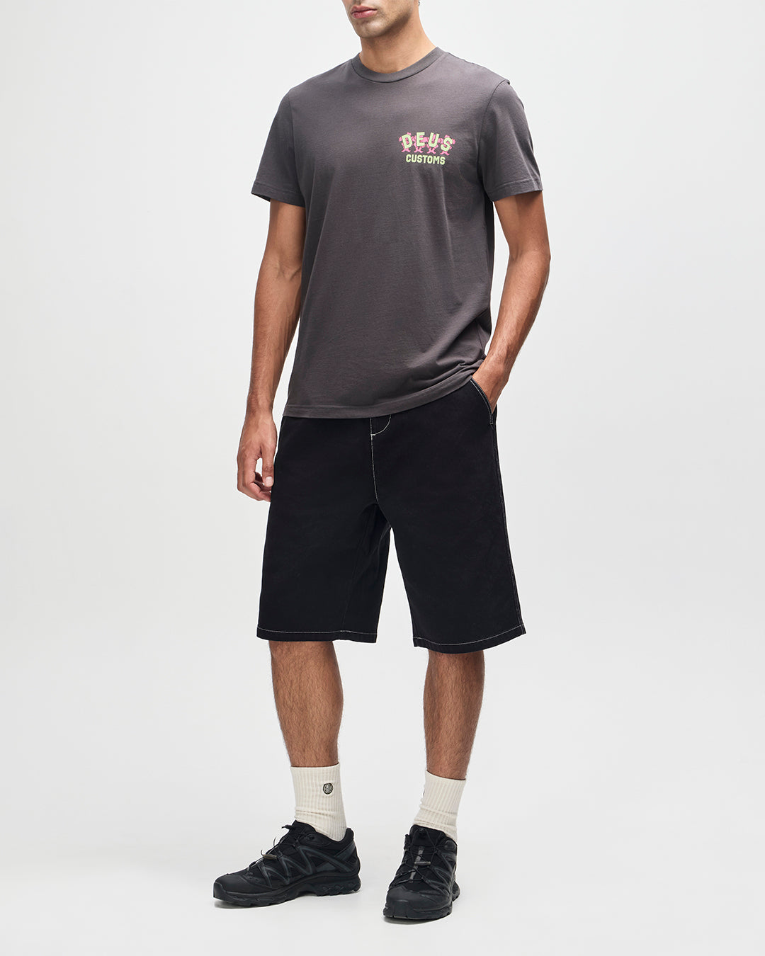 DEUS EX MACHINA Fancy Pansy Tee - Anthracite