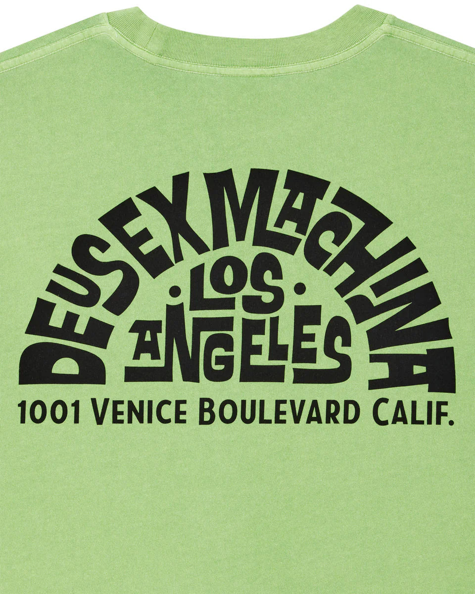 DEUS EX MACHINA LOS ANGELES ADDRESS TEE - PARROT GREEN