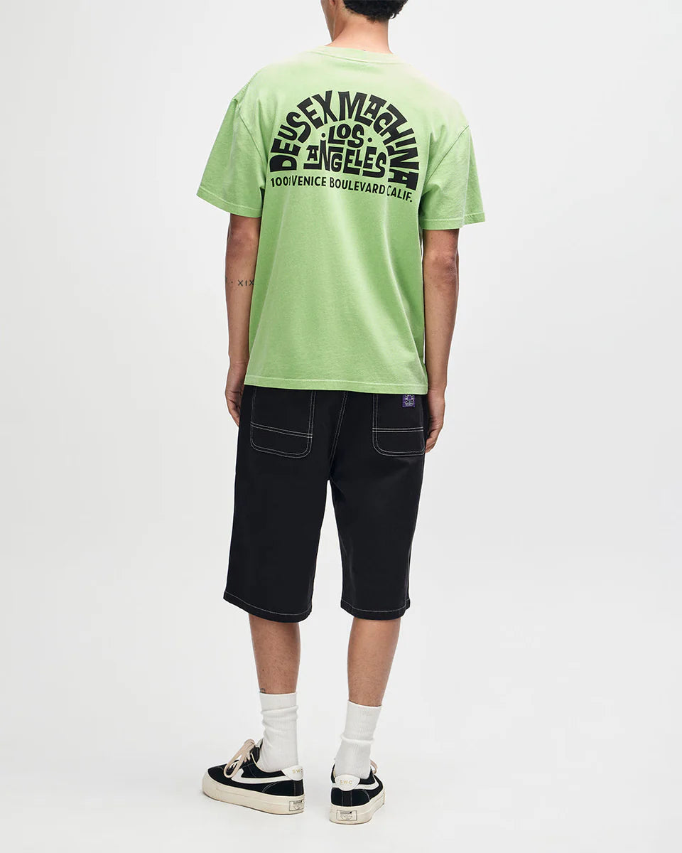 DEUS EX MACHINA LOS ANGELES ADDRESS TEE - PARROT GREEN