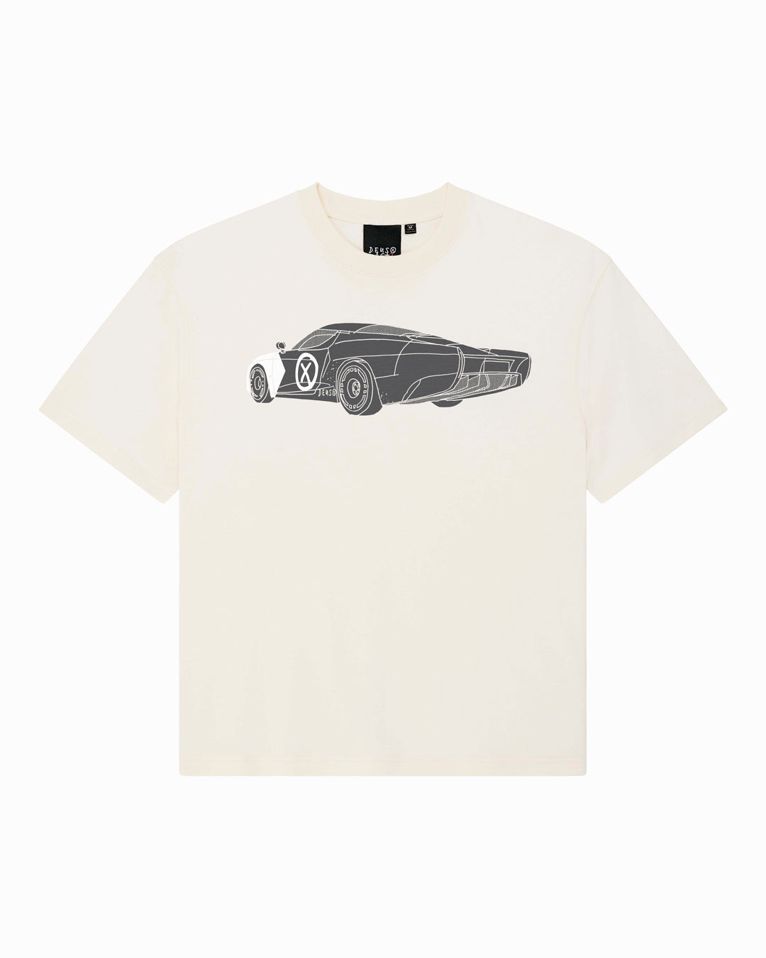 Deus x AGTZ Twin Tail Series Tee - Bone White|Flatlay