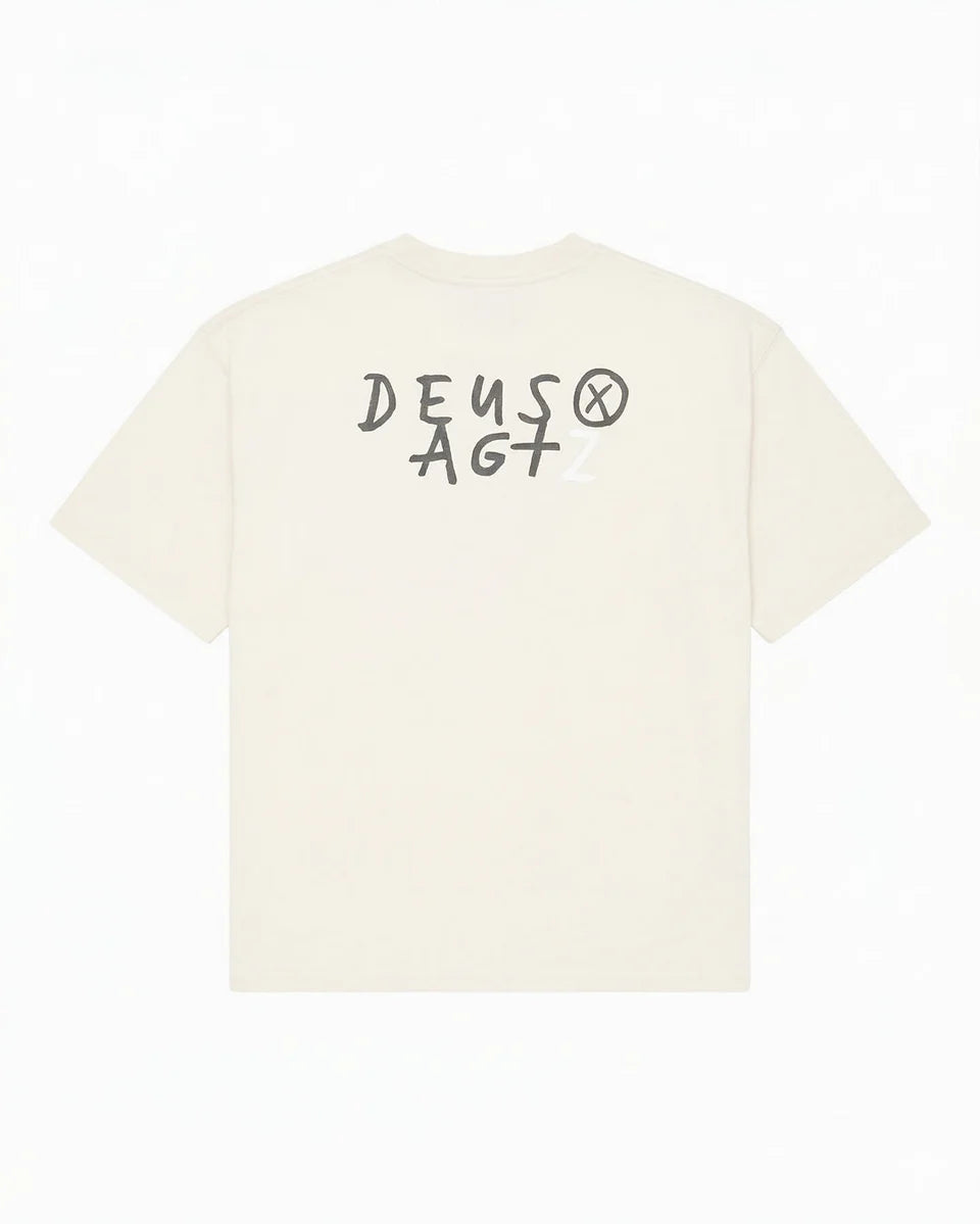 DEUS EX MACHINA DEUS X AGTZ TWIN TAIL SERIES TEE - BONE WHITE