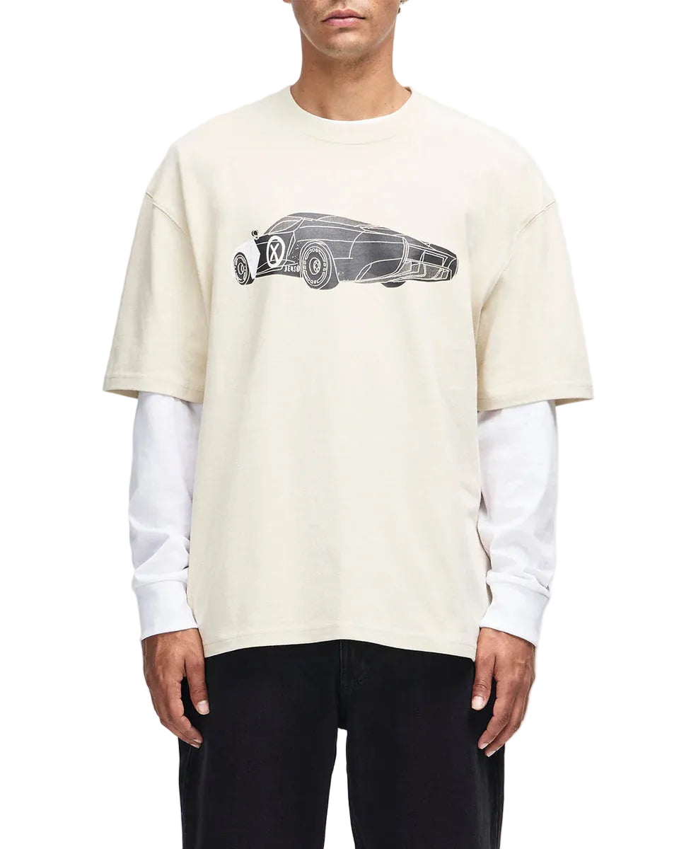 DEUS EX MACHINA DEUS X AGTZ TWIN TAIL SERIES TEE - BONE WHITE