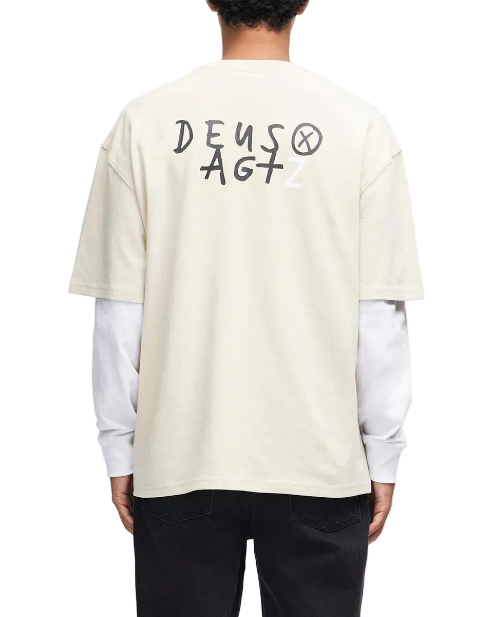 DEUS EX MACHINA DEUS X AGTZ TWIN TAIL SERIES TEE - BONE WHITE