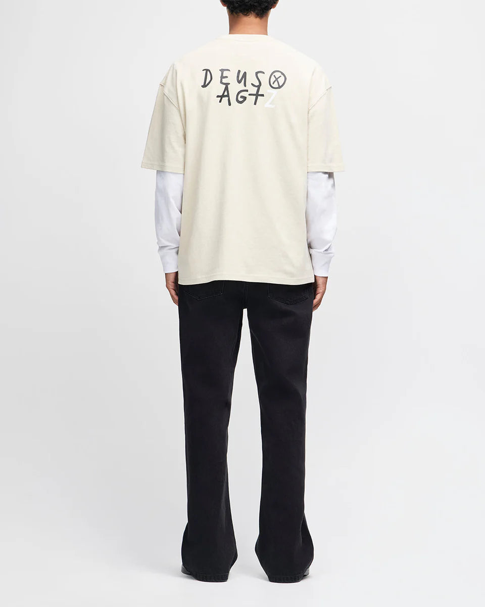 DEUS EX MACHINA DEUS X AGTZ TWIN TAIL SERIES TEE - BONE WHITE