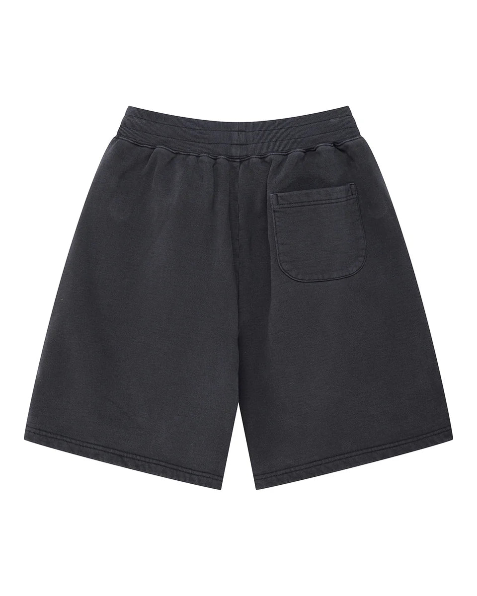 DEUS EX MACHINA SHIELD GARMENT DYED TRACK SHORT - BLACK