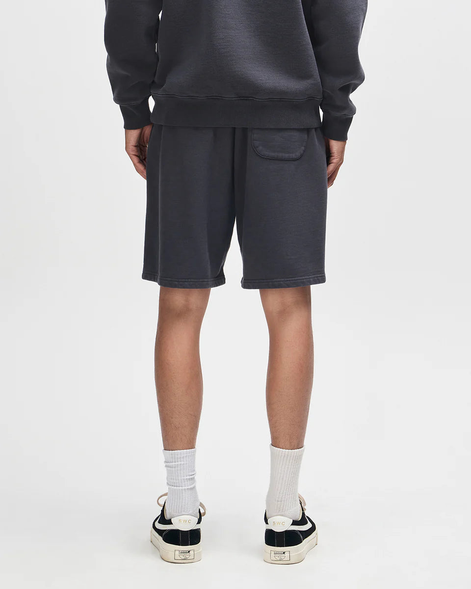 DEUS EX MACHINA SHIELD GARMENT DYED TRACK SHORT - BLACK