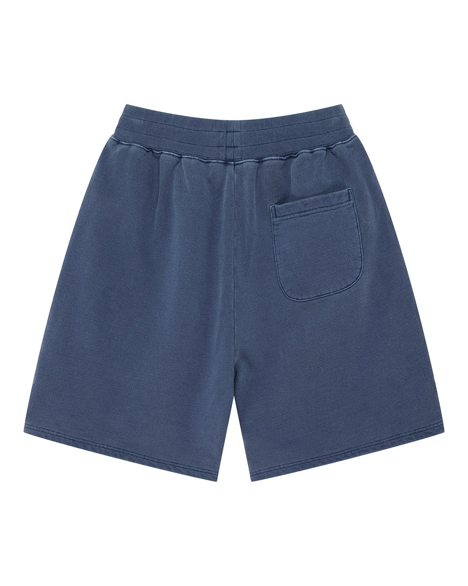 DEUS EX MACHINA SHIELD GARMENT DYED TRACK SHORT - MECHANIC BLUE