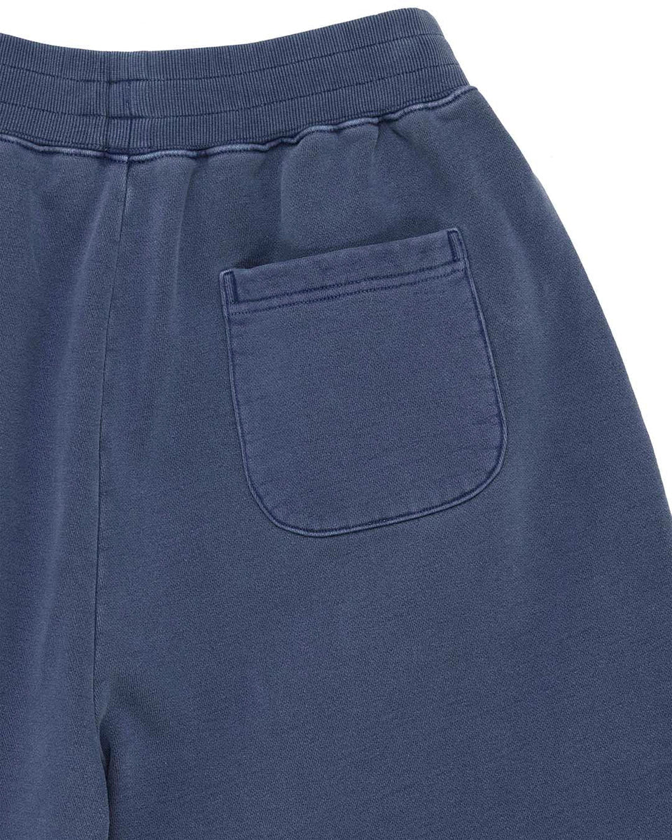 DEUS EX MACHINA SHIELD GARMENT DYED TRACK SHORT - MECHANIC BLUE