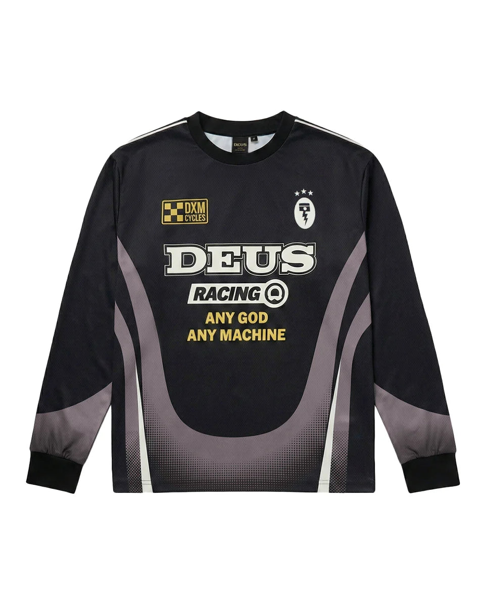 DEUS EX MACHINA CIRCUIT MOTO LS JERSEY - BLACK