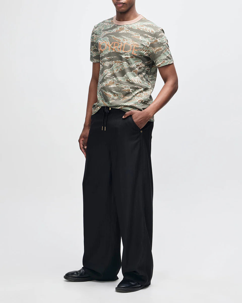 DEUS EX MACHINA JOYRIDE RINGER TEE - GROUND COVER GREEN
