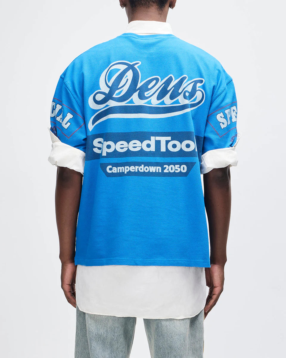 DEUS EX MACHINA FLOHMARKT OVERSIZED TEE - DAPHNE BLUE