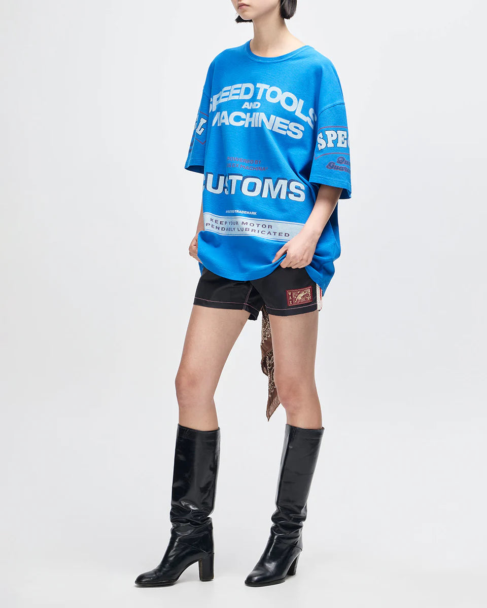 DEUS EX MACHINA FLOHMARKT OVERSIZED TEE - DAPHNE BLUE
