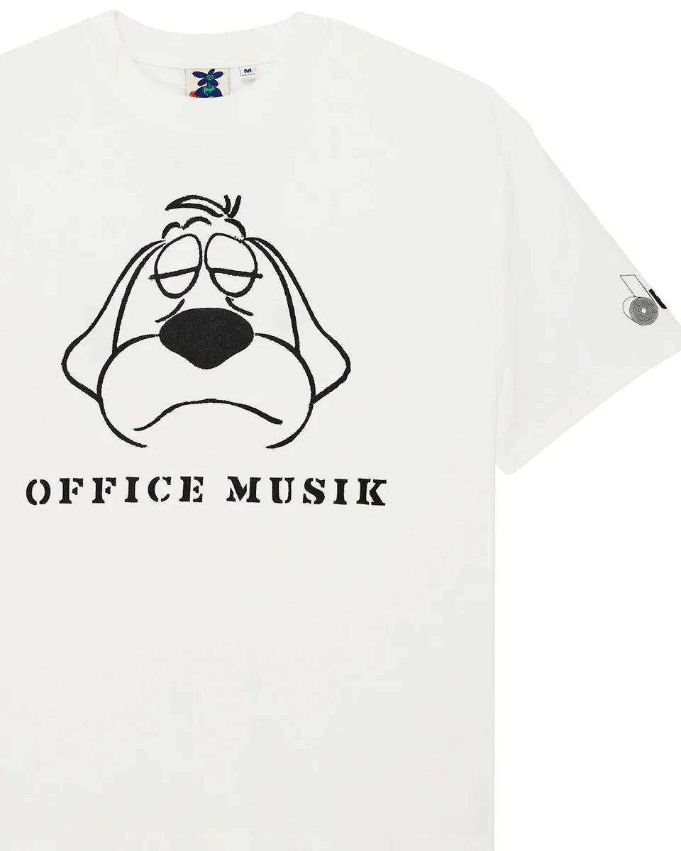 DEUS EX MACHINA OFFICE MUSIQUE TEE - VINTAGE WHITE