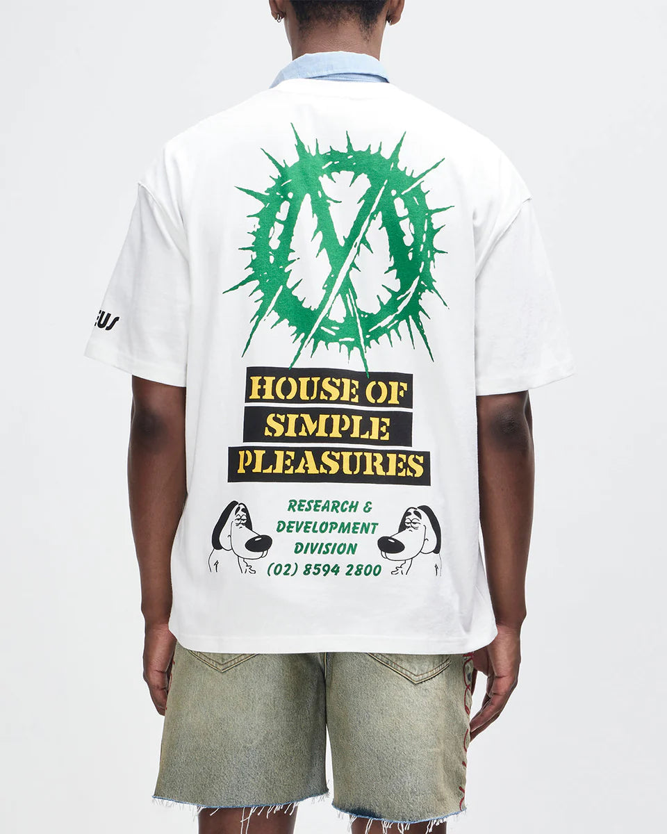 DEUS EX MACHINA OFFICE MUSIQUE TEE - VINTAGE WHITE
