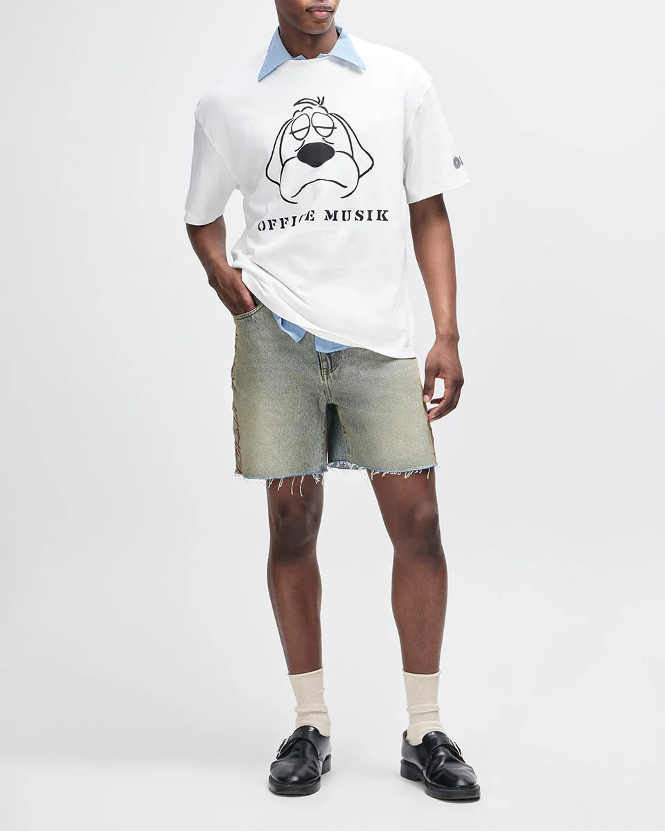 DEUS EX MACHINA OFFICE MUSIQUE TEE - VINTAGE WHITE