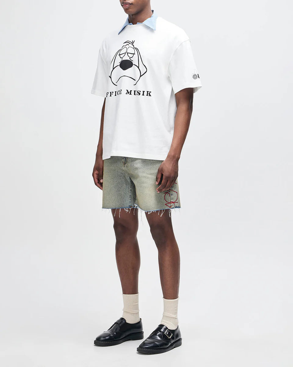 DEUS EX MACHINA OFFICE MUSIQUE TEE - VINTAGE WHITE