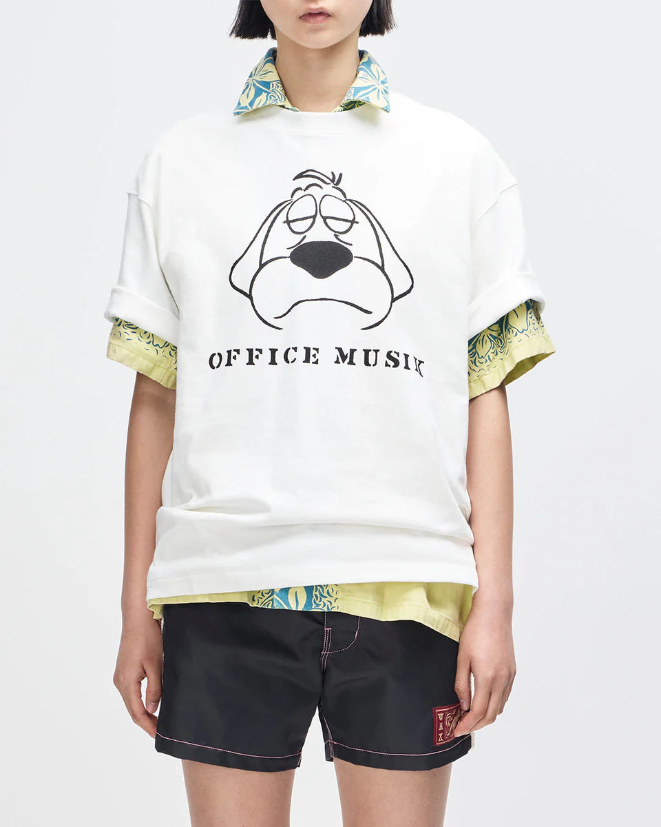 DEUS EX MACHINA OFFICE MUSIQUE TEE - VINTAGE WHITE