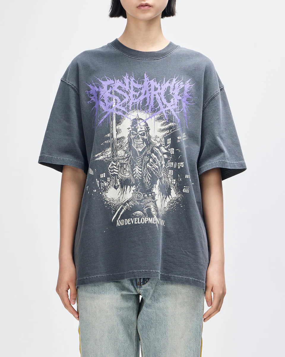 DEUS EX MACHINA METAL FABRICATOR TEE - ANTHRACITE