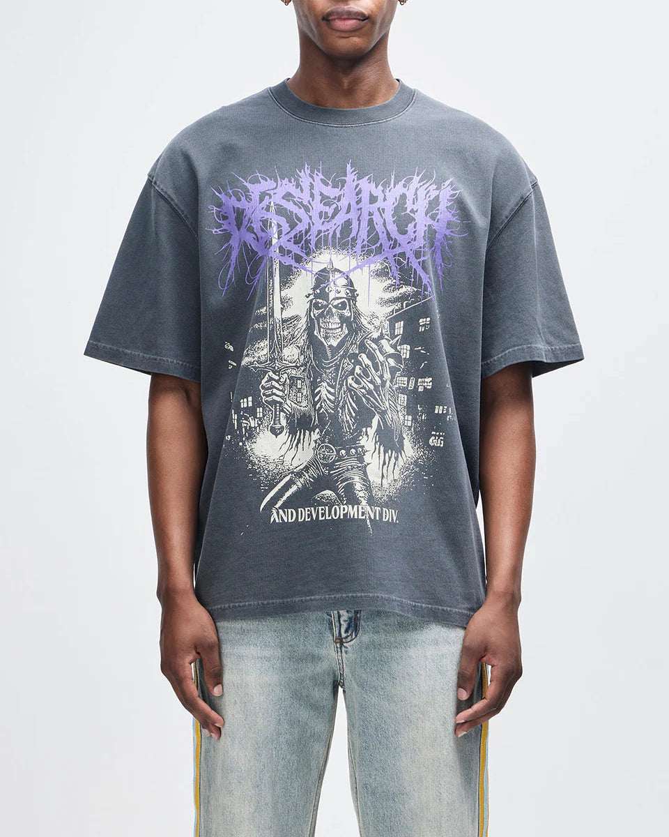 DEUS EX MACHINA METAL FABRICATOR TEE - ANTHRACITE